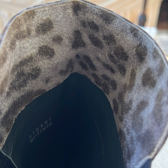 Stuart Weitzman, suede and fabric tall boots 8 1/2 - Picture 5 of 10